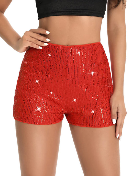 Damen glamouröse Pailletten-Shorts R&B