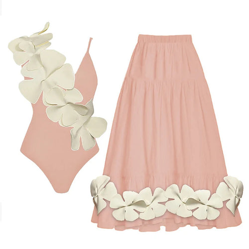 Damen eleganter Badeanzug mit floralem Design R&B