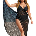 Damen Elegantes transparentes Strandkleid R&B