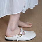 Damen Elegante Clogs aus hochwertigem Leder mit bequemem Fußbett R&B
