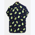 Herren Kurzarmhemd mit frischem Avocado-Muster R&B