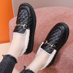 Damen bequeme, gefütterte Clogs mit modischem Steppdesign