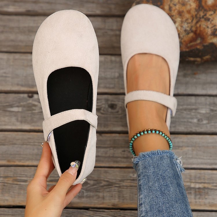 Damen Ballerinas mit verstellbarem Klettverschluss und weichem Obermaterial R&B