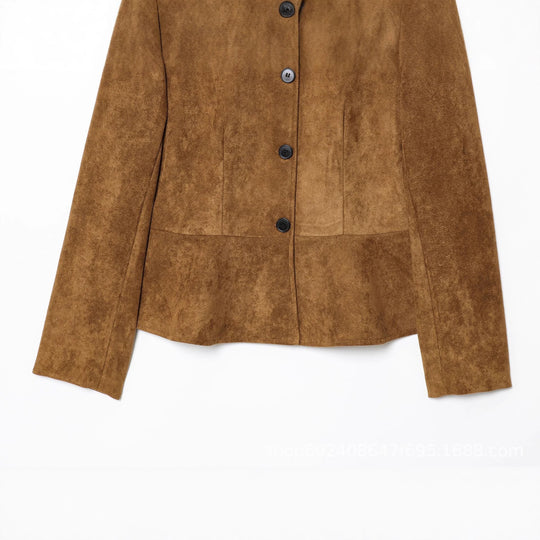 Damen elegante Velourjacke R&B
