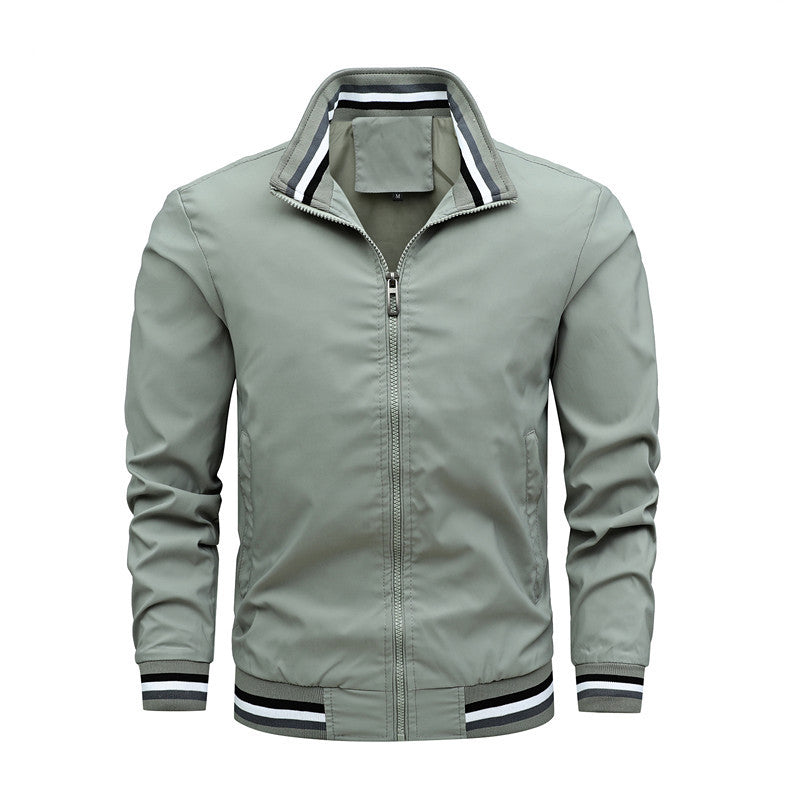 Herren modische Sportjacke mit strukturiertem Kragen