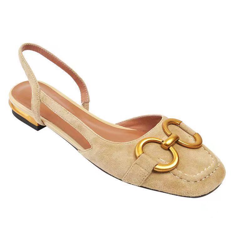 Damen Slingback Ballerinas mit eleganter Schnallen-Applikation