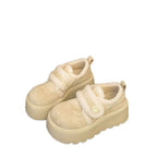 Damen Plüschgefütterte Sneakers mit modischem Klettverschluss und rutschfester Sohle R&B