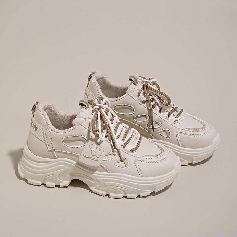 Damen Sportliche Chunky Sneakers mit atmungsaktiver Oberflächenstruktur R&B