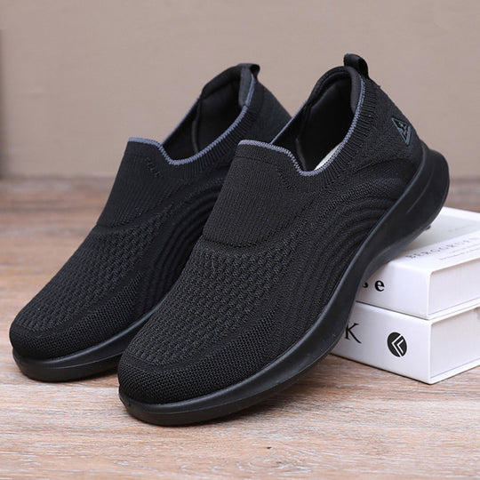 Damen Slip-On Sneakers mit atmungsaktivem Strick-Obermaterial R&B