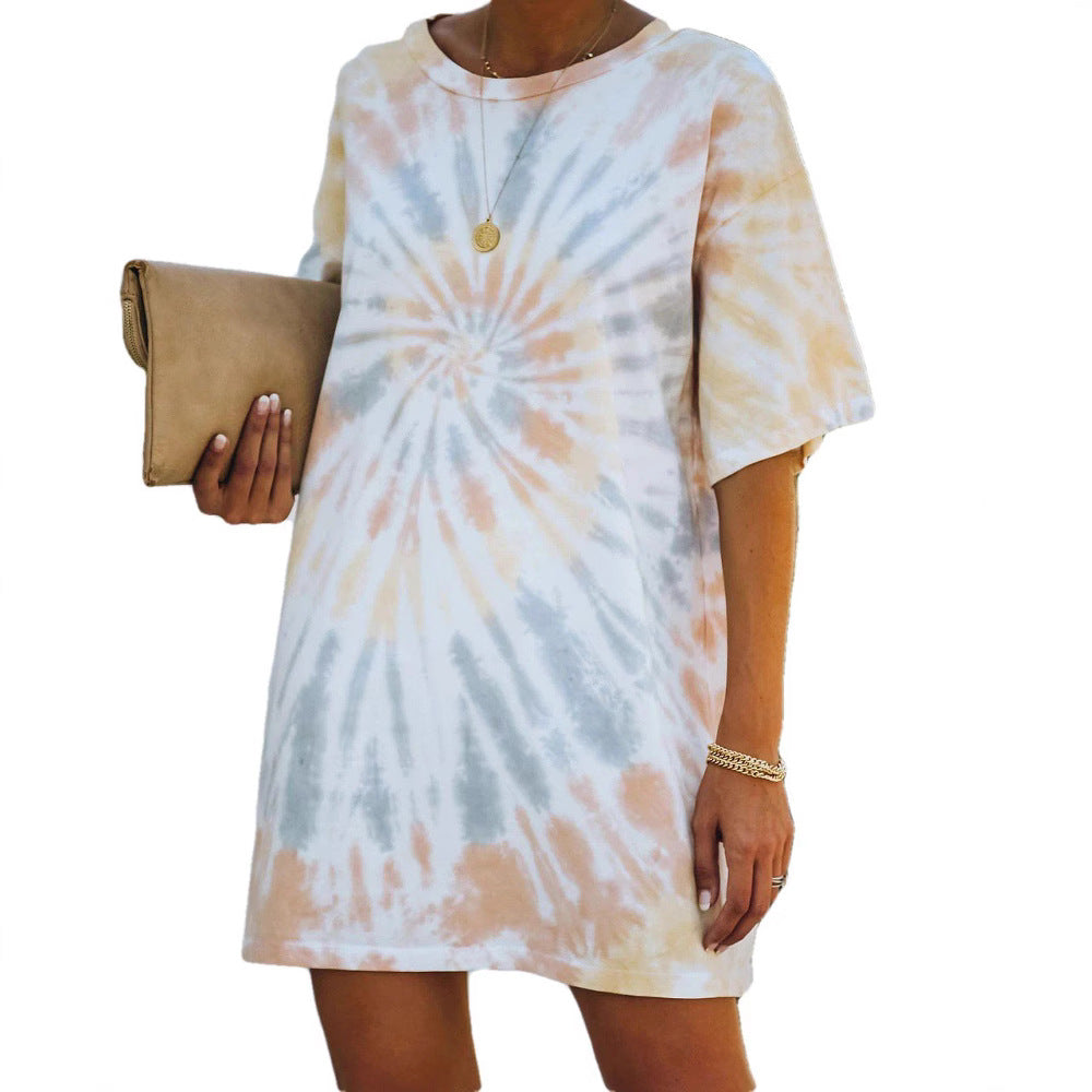 Damen T-Shirt Kleid mit trendigem Farbverlauf und lässigem Schnitt R&B