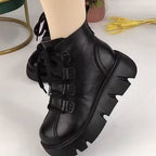 Damen Modische Winterstiefel mit flauschigem Innenfutter und rutschfester Sohle R&B