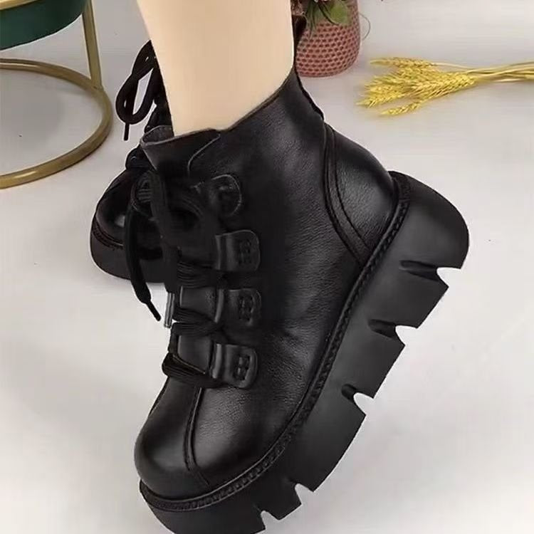 Damen Modische Winterstiefel mit flauschigem Innenfutter und rutschfester Sohle R&B