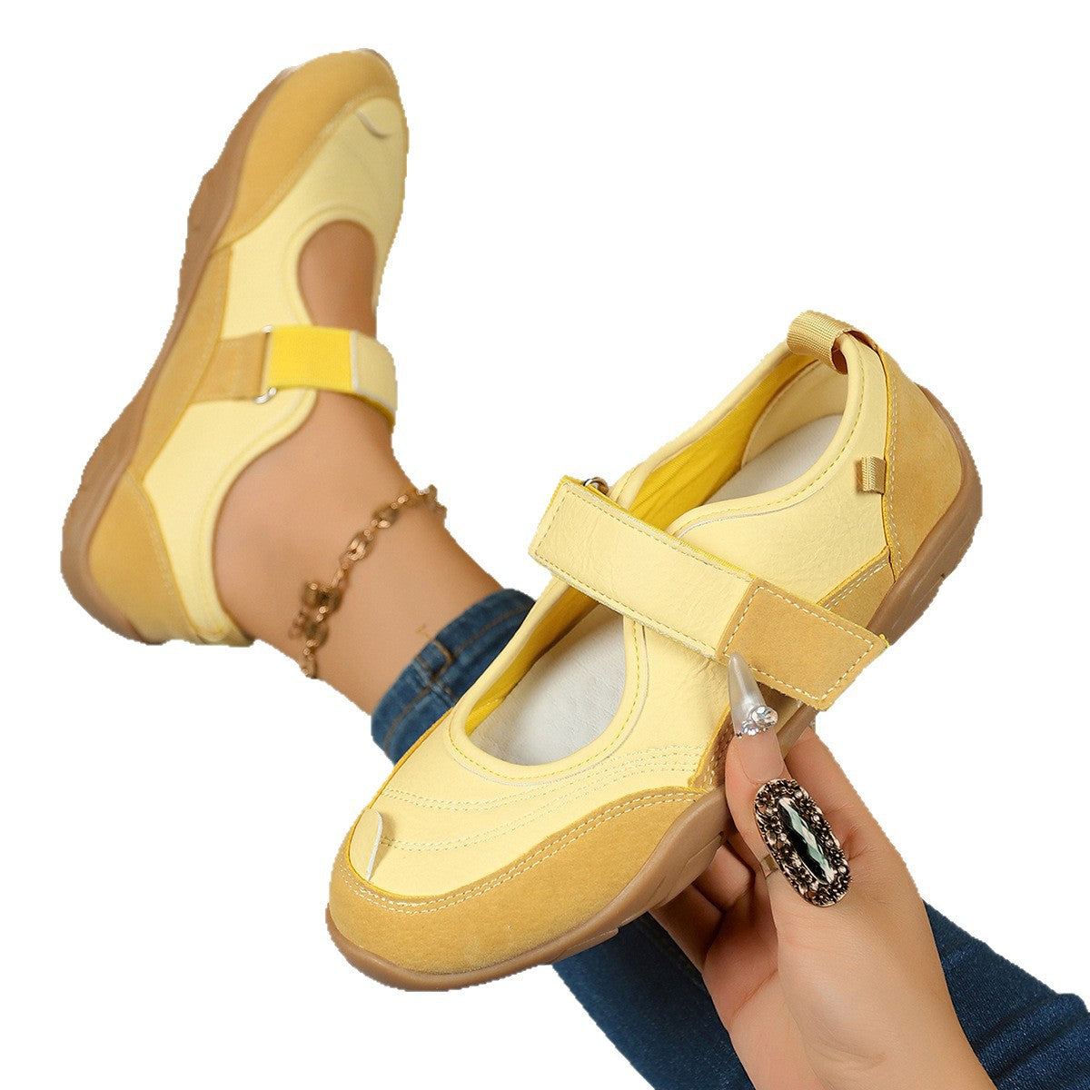 Damen Komfortable Klett-Sandalen mit ergonomischer Fußbettung und atmungsaktivem Obermaterial R&B