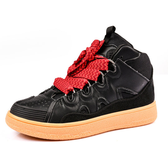 Damen Sportliche High-Top Sneakers mit innovativem Mehrfarbigem Schnürsystem R&B