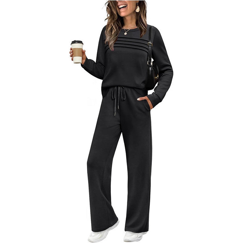 Jogginganzug Damen lässig mit Streifendetails und weitem Schnitt
