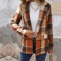 Damen Karierter Blazer aus weichem Wollmix R&B