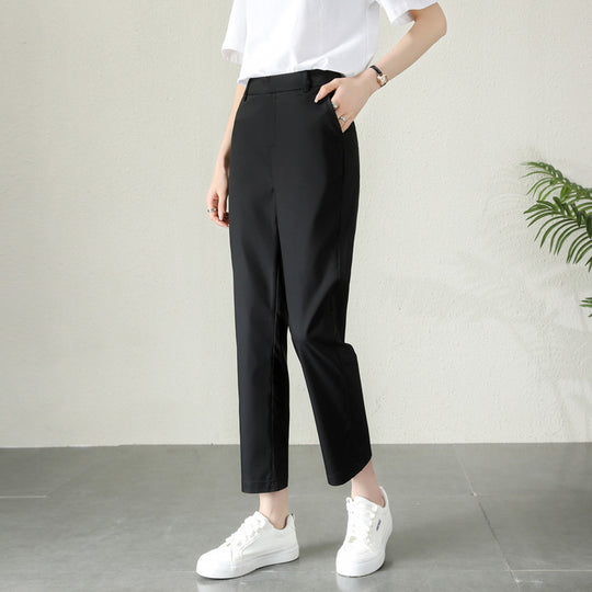 Damen elegante Chino Stoffhose