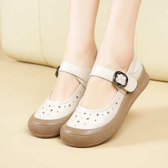 Damen Mary Jane Schuhe mit verstellbarem Riemen und anatomischer Sohle R&B