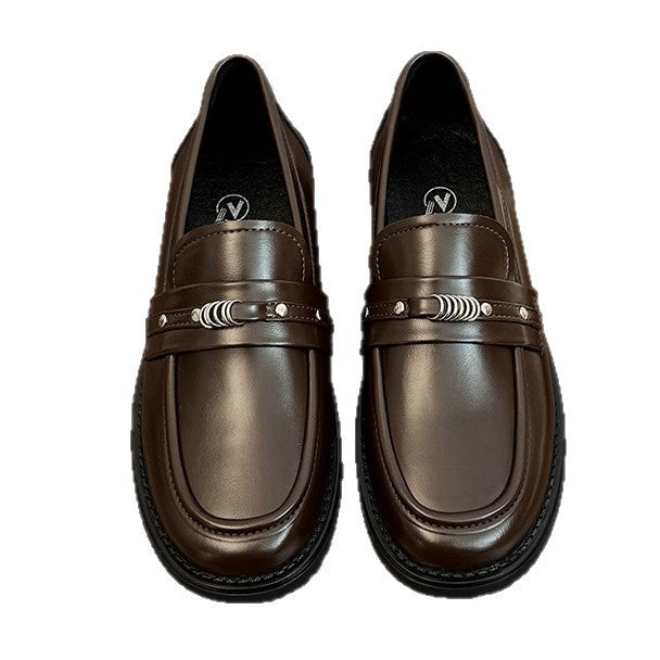 Damen elegante Loafers mit modischem Metall-Detail R&B