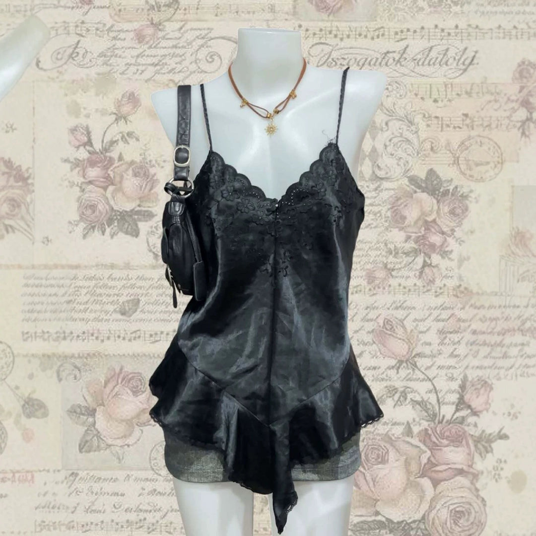Damen elegantes Nachtkleid mit romantischem Spitzenbesatz R&B
