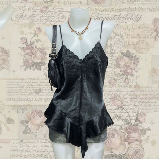 Damen elegantes Nachtkleid mit romantischem Spitzenbesatz R&B