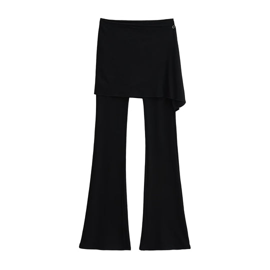 Damen Flared Pants mit asymmetrischem Überwurf R&B
