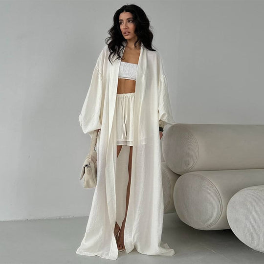 Damen elegantes und luftiges Kimono-Set R&B