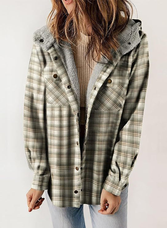 Damen Flanelljacke mit Fleecefutter R&B