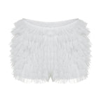 Damen Verspielte Rüschenshorts R&B