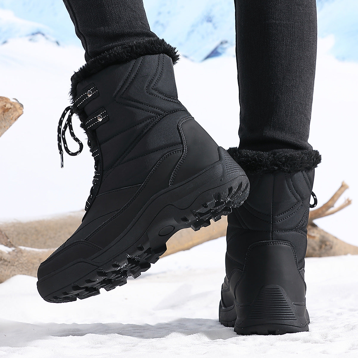 Damen isolierte Winterstiefel mit rutschfester Sohle und weichem Innenfutter R&B