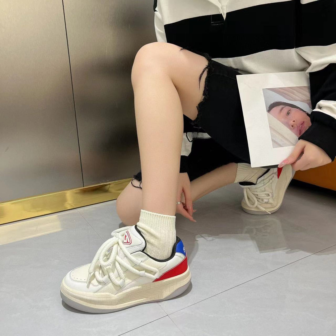 Damen Sportliche High-Top Sneakers mit atmungsaktiver Oberflächenstruktur und rutschfester Sohle R&B