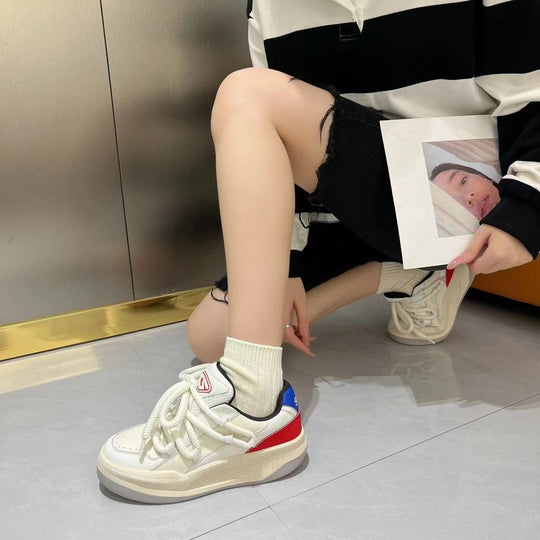 Damen Sportliche High-Top Sneakers mit atmungsaktiver Oberflächenstruktur und rutschfester Sohle R&B