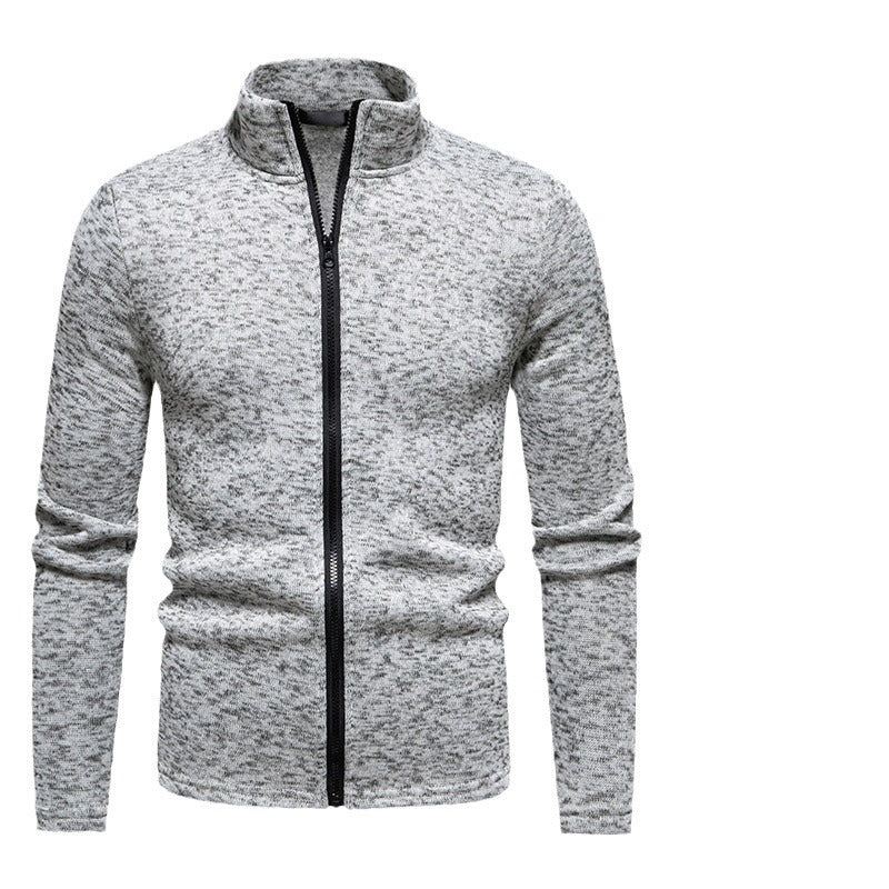 Herren Fleecejacke mit Stehkragen und durchgehendem Reißverschluss R&B