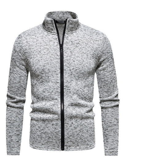 Herren Fleecejacke mit Stehkragen und durchgehendem Reißverschluss R&B