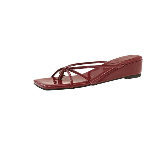 Damen bequeme Wedge-Sandalen mit elegantem Riemendesign R&B