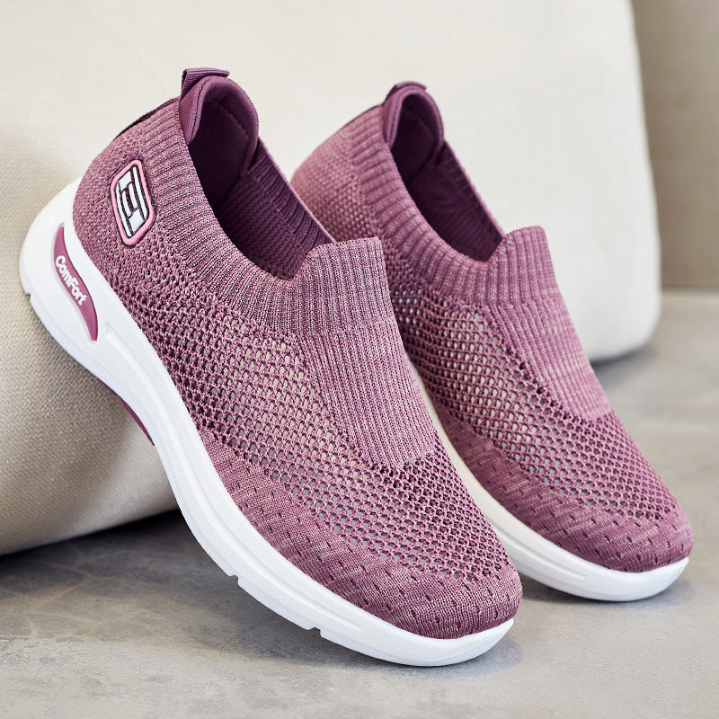 Damen Atmungsaktive Slip-On Sneakers mit weichem Stretch-Obermaterial R&B