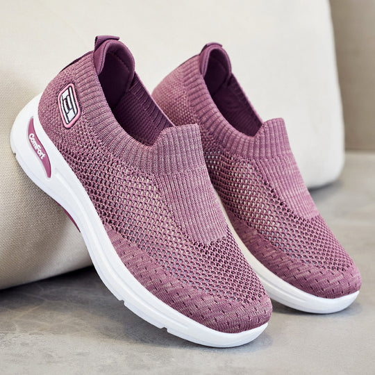 Damen Atmungsaktive Slip-On Sneakers mit weichem Stretch-Obermaterial R&B