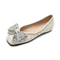 Damen Ballerinas mit funkelnden Strassapplikationen und elegantem Schleifendetail