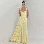 Damen Elegantes Abendkleid mit Off-Shoulder-Design und Fließendem Cape R&B