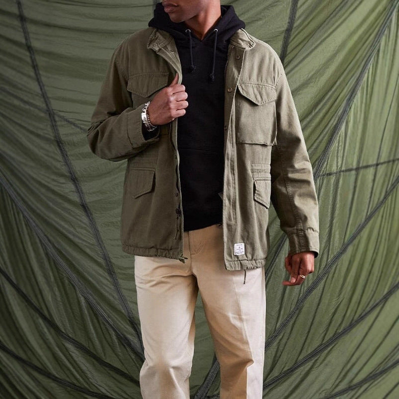 Herren funktionale Freizeitjacke mit großem Taschenangebot und modernem Kragen R&B