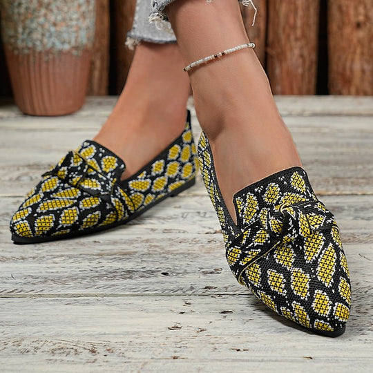Damen Modische Ballerinas mit dekorativem Schleifen-Detail R&B