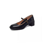 Damen Elegante Mary Jane Pumps mit Blockabsatz