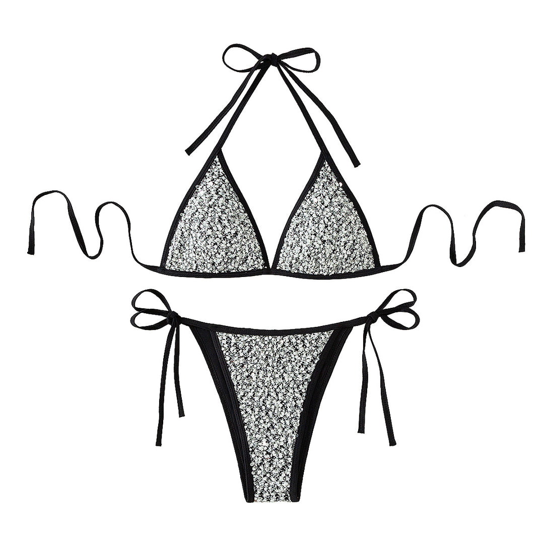 Damen Triangel-Bikini mit funkelndem Detail R&B