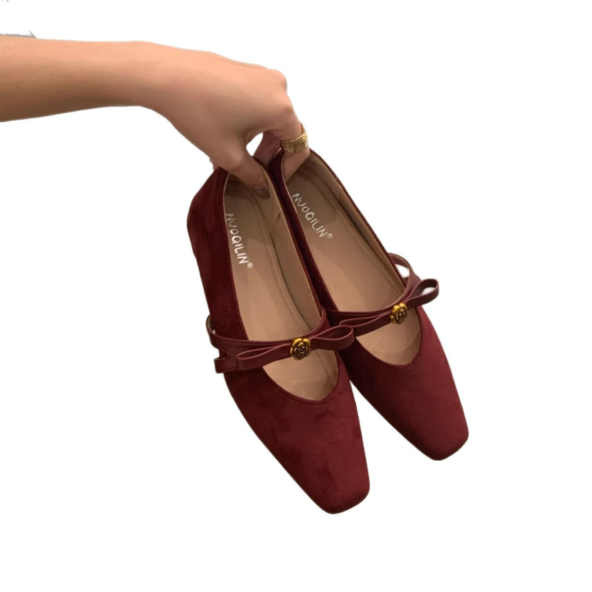 Damen Elegante Mules aus weichem Wildleder mit modischem Schleifen-Detail R&B
