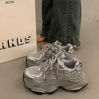 Damen Sportliche Chunky Sneakers mit rutschfester Sohle und atmungsaktivem Obermaterial R&B