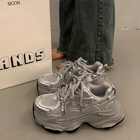 Damen Sportliche Chunky Sneakers mit rutschfester Sohle und atmungsaktivem Obermaterial R&B