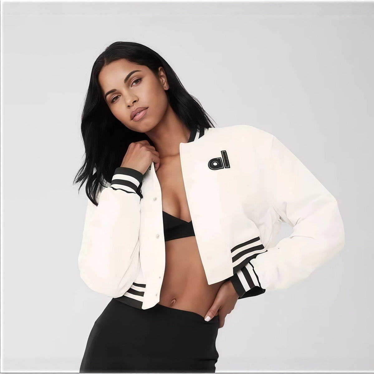 Damen sportliche Bomberjacke im modernen Design R&B