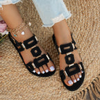 Damen elegante Sandalen mit modischen geometrischen Riemen R&B