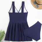 Damen Schwimmunterkleid mit modischem Rock R&B