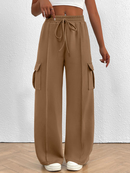 Damen Cargo-Hose mit weitem Schnitt und elastischem Bund R&B
